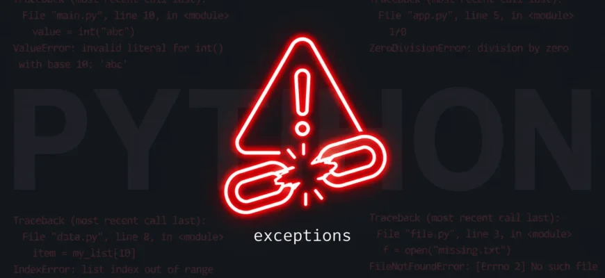 Что такое исключение в Python и зачем их обрабатывать