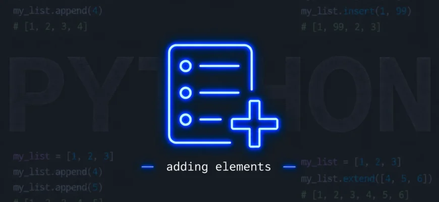 Добавление элементов: append(), insert(), extend()