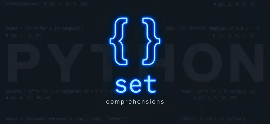 Генераторы множеств (set comprehensions)