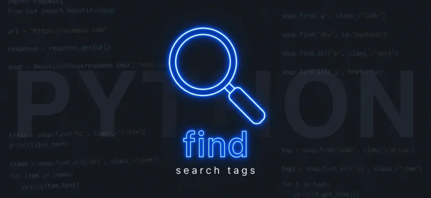 Поиск тегов: find(), find_all()
