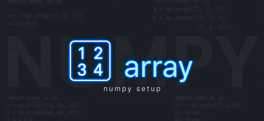 Установка NumPy и первый массив