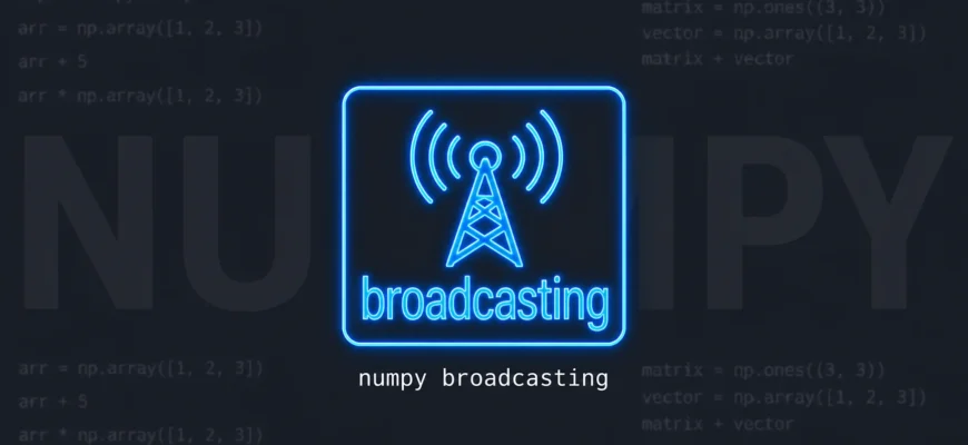 Broadcasting (распространение) в NumPy