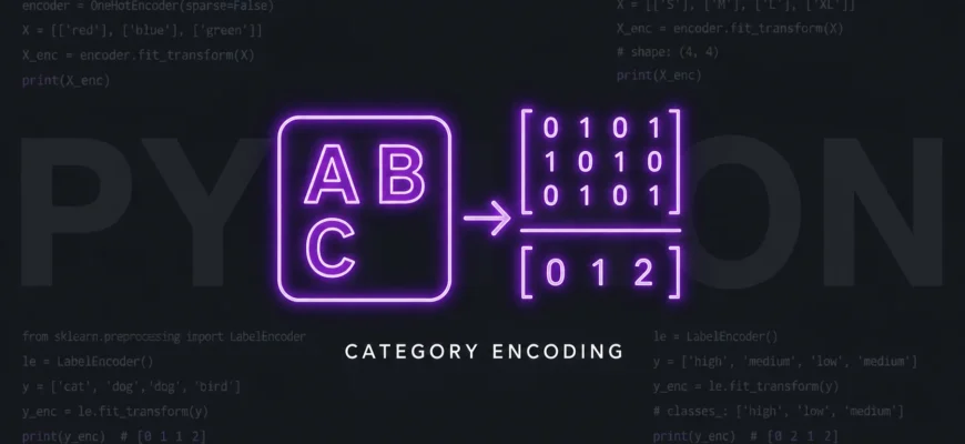 Кодирование категорий: OneHotEncoder, LabelEncoder