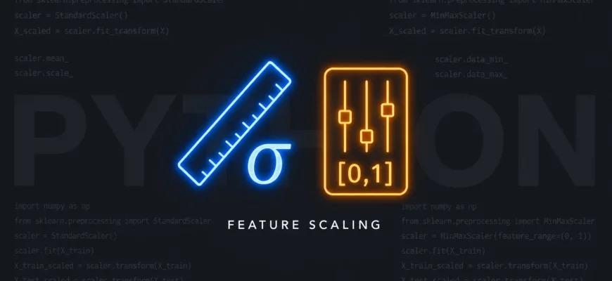 Масштабирование: StandardScaler, MinMaxScaler
