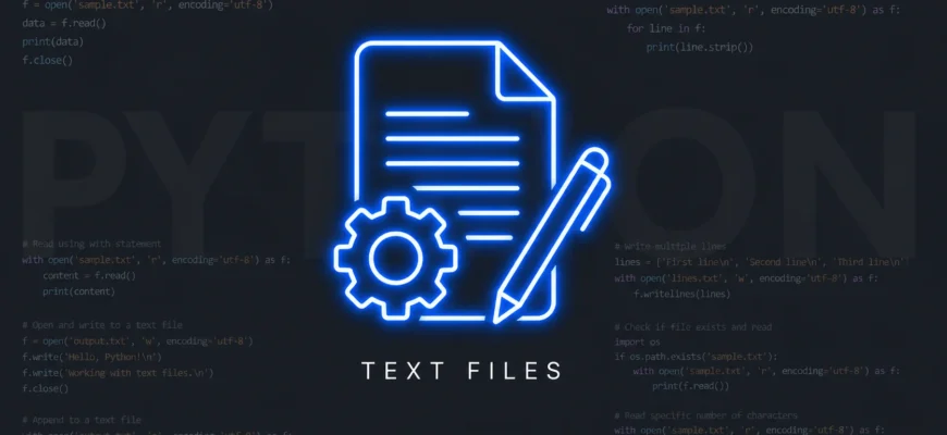 Работа с текстовыми файлами (TXT): примеры
