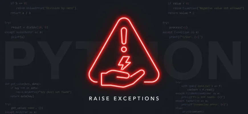 raise: как вручную вызвать исключение