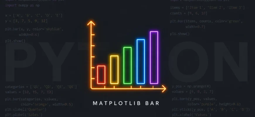 Столбчатые диаграммы: bar()