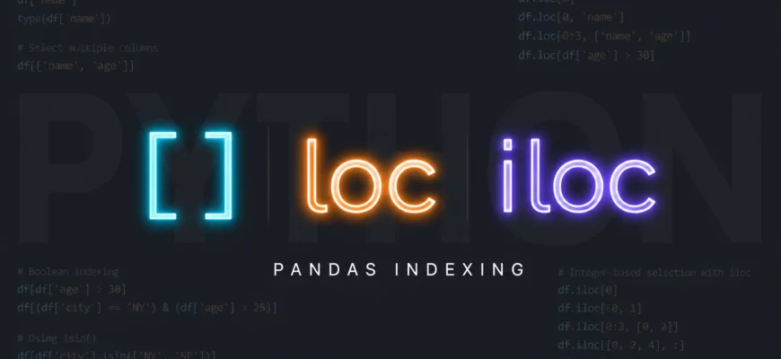 Выбор колонок и строк: [] vs loc vs iloc