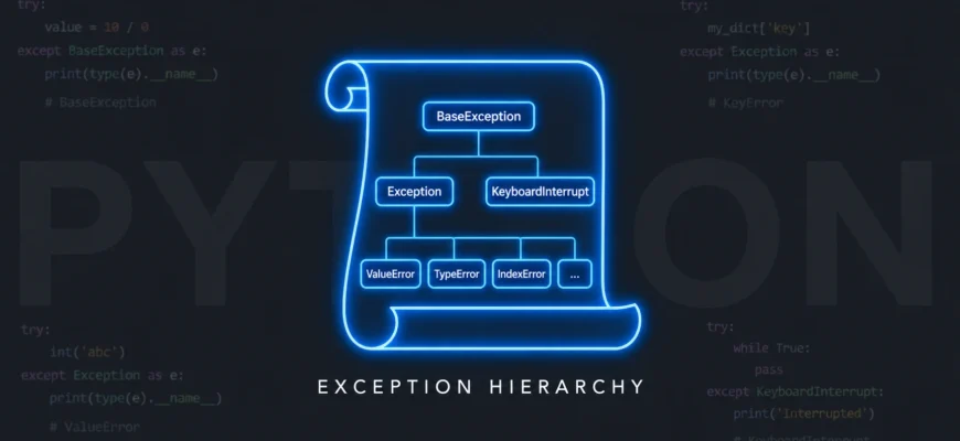Иерархия исключений: BaseException, Exception и их наследники